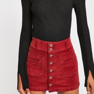 Free People Joanie corduroy skirt